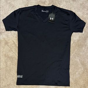 NWT Under Armour Men's Short Sleeve Black Tactical Compression Shirt Large
